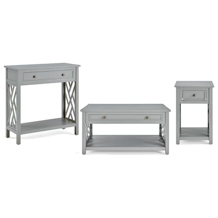 Alaterre Furniture Coventry 36" Coffee Table, End Table and Console/TV Table with Drawers, Length: 22 ANCT01131840